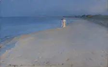 Summer evening on the south beach of Skagen. Anna Ancher and Marie Krøyer, 1893