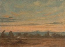 Summer - Evening Landscape, ca. 1825. Creator: John Constable