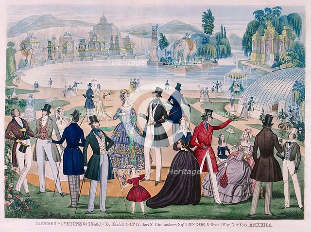 'Summer Fashions for 1844'. Artist: Anon