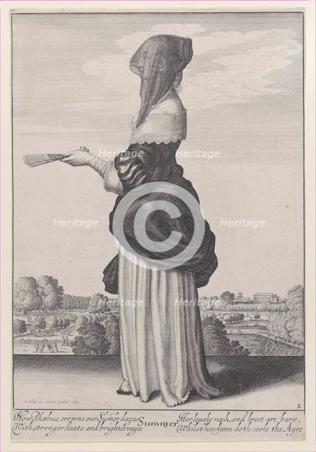 Summer, from The Seasons, 1643-44., 1643-44. Creator: Wenceslaus Hollar.