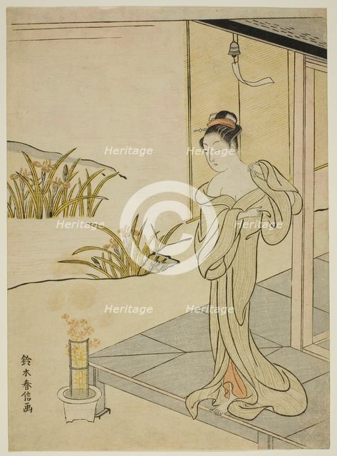 Summer, from the series "New Versions of Flowers of the Four Seasons (Shinpan furyu shik..., c1767. Creator: Suzuki Harunobu.