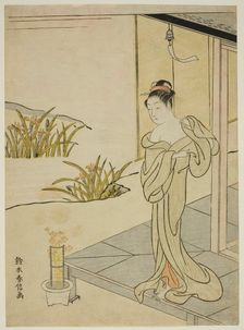 Summer, from the series "New Versions of Flowers of the Four Seasons (Shinpan furyu shik..., c1767. Creator: Suzuki Harunobu
