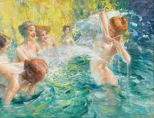Summer joys on the river. Creator: Calbet, Antoine (1860-1944)