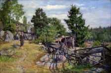 Summer landscape, 1887. Creator: Jorgen Sorensen