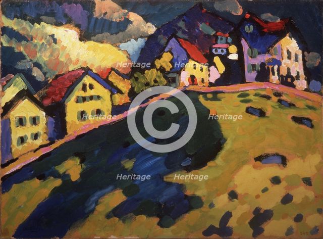 Summer landscape, 1909. Artist: Kandinsky, Wassily Vasilyevich (1866-1944)