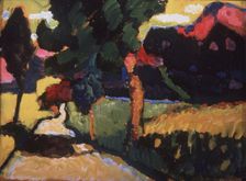 Summer landscape, 1909. Artist: Kandinsky, Wassily Vasilyevich (1866-1944)