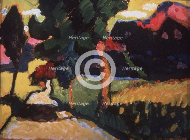 Summer landscape, 1909. Artist: Kandinsky, Wassily Vasilyevich (1866-1944)