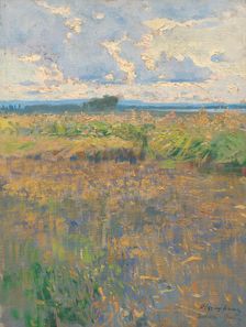 Summer landscape, 1900. Creator: Ferenc Olgyay