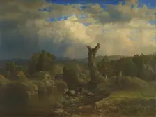 Summer Landscape, Thunder Looms, 1856. Creator: Lars Hertervig