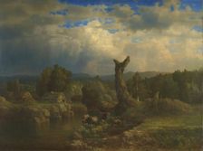 Summer Landscape, Thunder Looms, 1856. Creator: Lars Hertervig