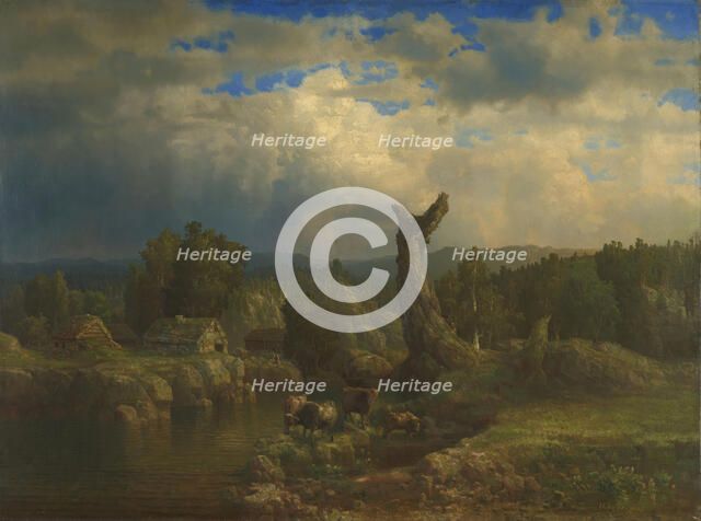 Summer Landscape, Thunder Looms, 1856. Creator: Lars Hertervig.