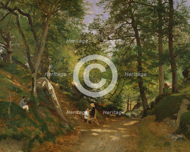Summer Landscape near Fontainebleau, 1876. Creator: Oscar Torna.