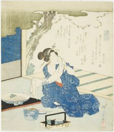 Summer Robes (Natsugoromo), from the series "A Comparison of Incense (Takimono awase)", c. 1822. Creator: Yanagawa Shigenobu II