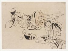 Summer sake sippers, late 18th-early 19th century. Creator: Hokusai