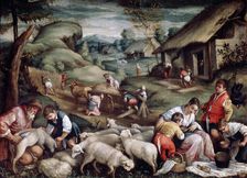 Summer. Sheep Shearing c1570-c1580. Artist: Francesco Bassano II