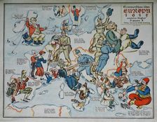 Summer Show over Europe 1915. European satirical map, 1915. Creator: Anonymous