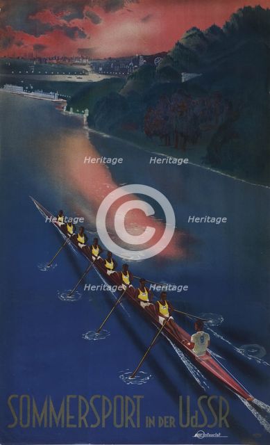 Summer Sport in the USSR (Poster of the Intourist company), 1939. Artist: Anonymous  