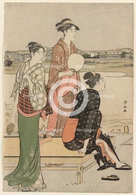 Summer Twilight on the Banks of the Sumida River, c. 1784. Creator: Torii Kiyonaga.