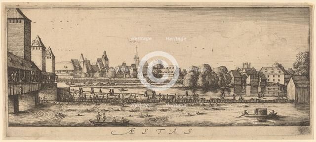Summer: The Bathing Place, c. 1628/1629. Creator: Wenceslaus Hollar.