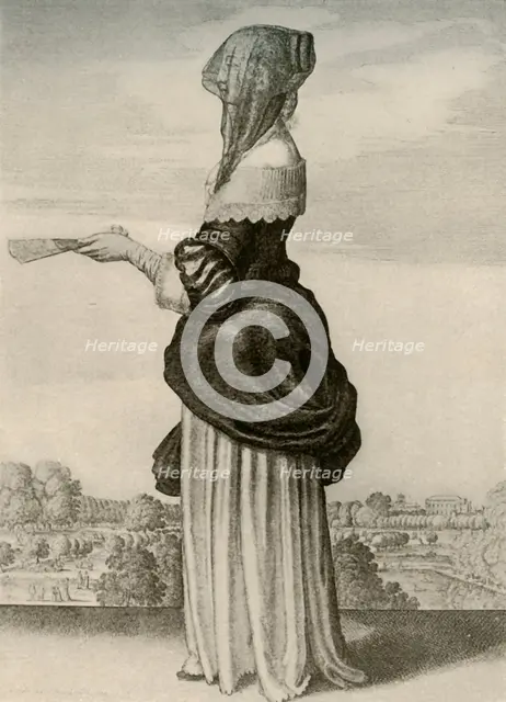 'Summer -  Usual summer dress of an English lady, reign of Charles I',  c1620-1640, (1937). Creator: Unknown.