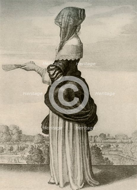 'Summer -  Usual summer dress of an English lady, reign of Charles I',  c1620-1640, (1937). Creator: Unknown.