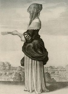Summer - Usual summer dress of an English lady, reign of Charles I c1620-1640, (1937). Creator: Unknown