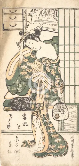 Summer Willow in the Breeze, ca. 1748. Creator: Ishikawa Toyonobu.