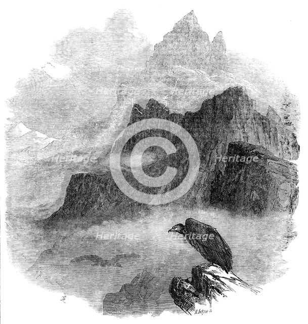 Summit of the Pic du Midi d'Osseau, Pyrenees, 1854. Creator: Mason Jackson.
