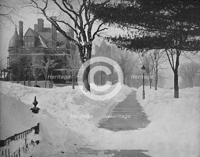 'Summit Avenue in Winter, St. Paul, Minnesota', c1897. Creator: Unknown.