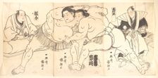 Sumo Wrestling, 19th century. Creator: Utagawa Kuniteru