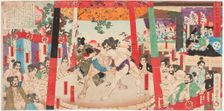 Sumo performed before Hideyoshi and Kato Kiyemasa, 1884