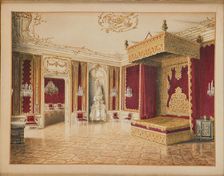Sumptuous room ("Reiches Zimmer") of the Imperial Palace in Vienna with the state bed of Maria... Creator: Stillfried von Rathenitz, Raimund, Freiherr (1839-1911)