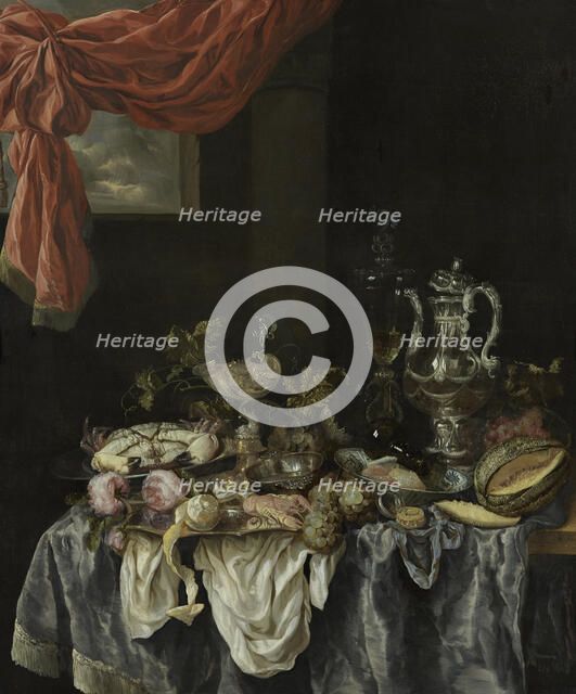 Sumptuous still life, 1654. Artist: Beijeren, Abraham Hendricksz, van (1620/21-1690)