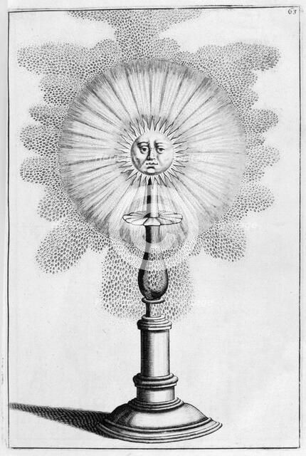 Sun ornamental fountain design, 1664. Artist: Georg Andreas Bockler