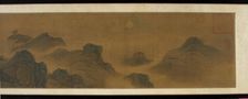 Sun and moon over land and sea, 17th-18th century. Creator: Unknown