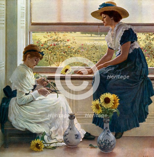 'Sun and Moon Flowers', 1890, (1912).Artist: George Dunlop Leslie