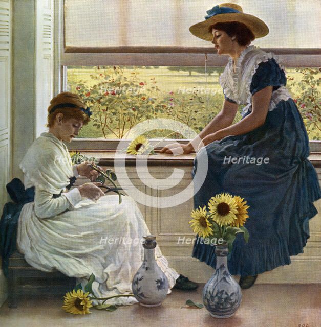 'Sun and Moon Flowers', 1890, (1912).Artist: George Dunlop Leslie