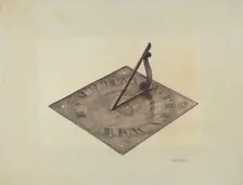 Sun Dial, c. 1938. Creator: Michael Chomyk