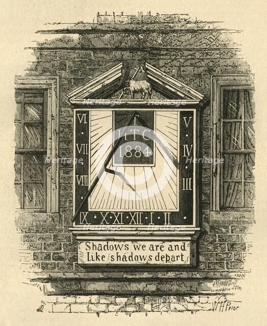 'Sun-Dial in the Temple, 1885', (1897). Creator: Unknown.
