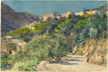 Sun-Drenched Hills near Menton, 1880. Creator: Jules-Ferdinand Jacquemart