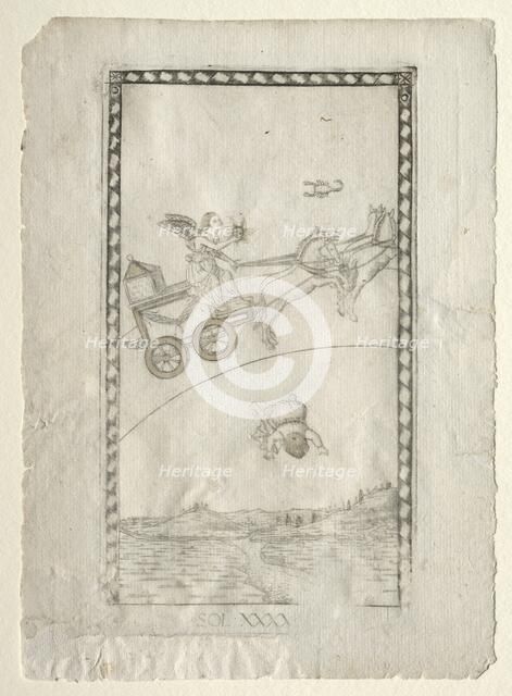 Sun (from the Tarocchi, series A: Firmaments of the Universe, #44), before 1467. Creator: Master of the E-Series Tarocchi (Italian, 15th century).