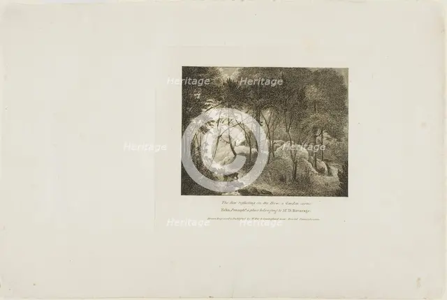 Sun Reflecting on the Dew, A Garden Scene, c. 1812. Creator: William Birch.