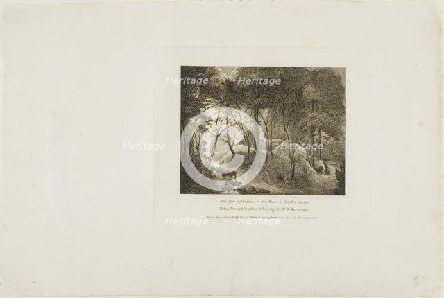 Sun Reflecting on the Dew, A Garden Scene, c. 1812. Creator: William Birch.