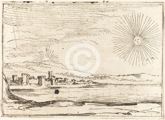 Sun Rising, 1628. Creator: Jacques Callot.