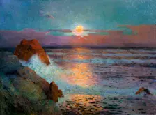 Sun Set by the Sea 1925. Artist: Fernand Loyen du Puigaudeau