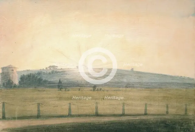 Sun Setting seen from the Observatory at Oxford, 20 December 1784. Artist: John Baptist Malchair.