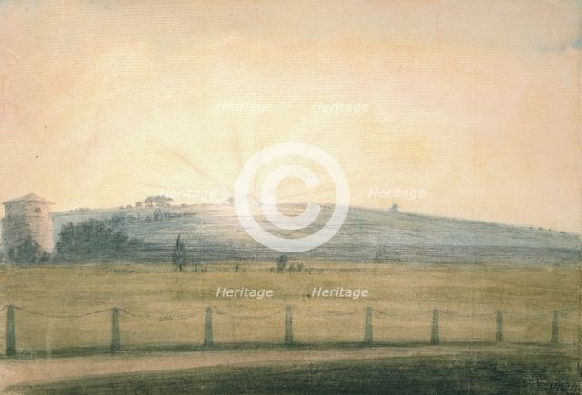 Sun Setting seen from the Observatory at Oxford, 20 December 1784. Artist: John Baptist Malchair.