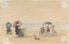 Sun-Shades, Trouville, 1869. Creator: Eugene Louis Boudin