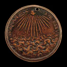 Sun Shining on a Stormy Sea [reverse], c. 1559. Creator: Pietro Paolo Galeotti
