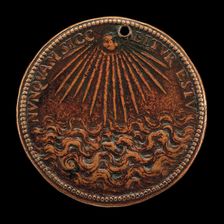 Sun Shining on a Stormy Sea [reverse], c. 1559. Creator: Pietro Paolo Galeotti